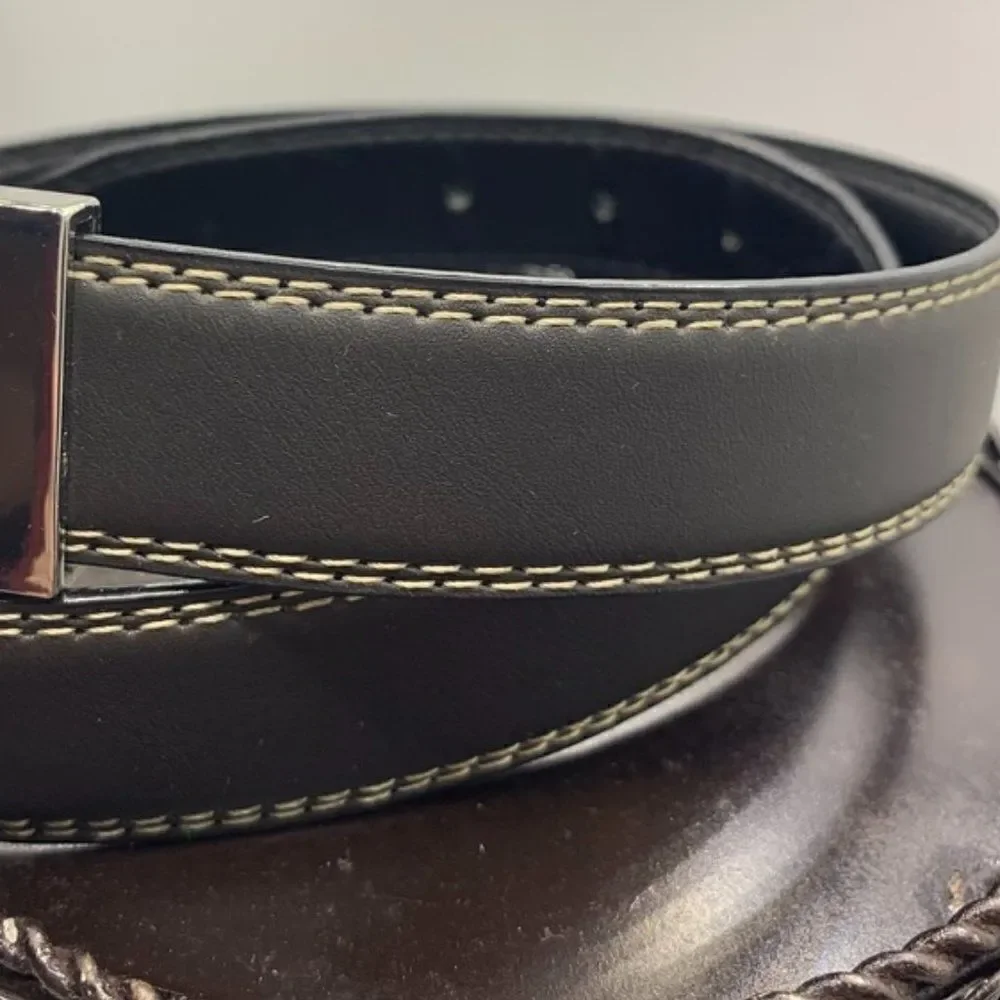 Wrangler Bonded Reversible Black/Brown Leather Belt   Size 28